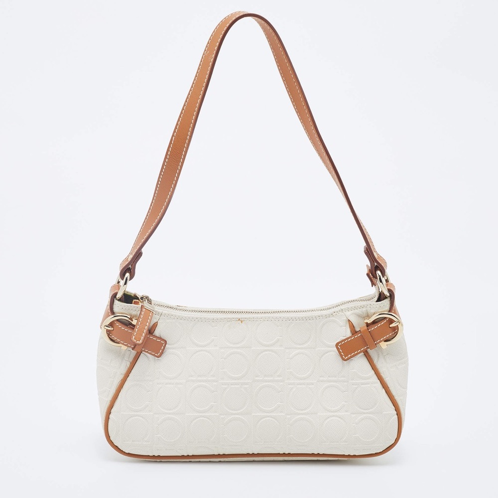 Salvatore Ferragamo Gancini Shoulder Bag Leather